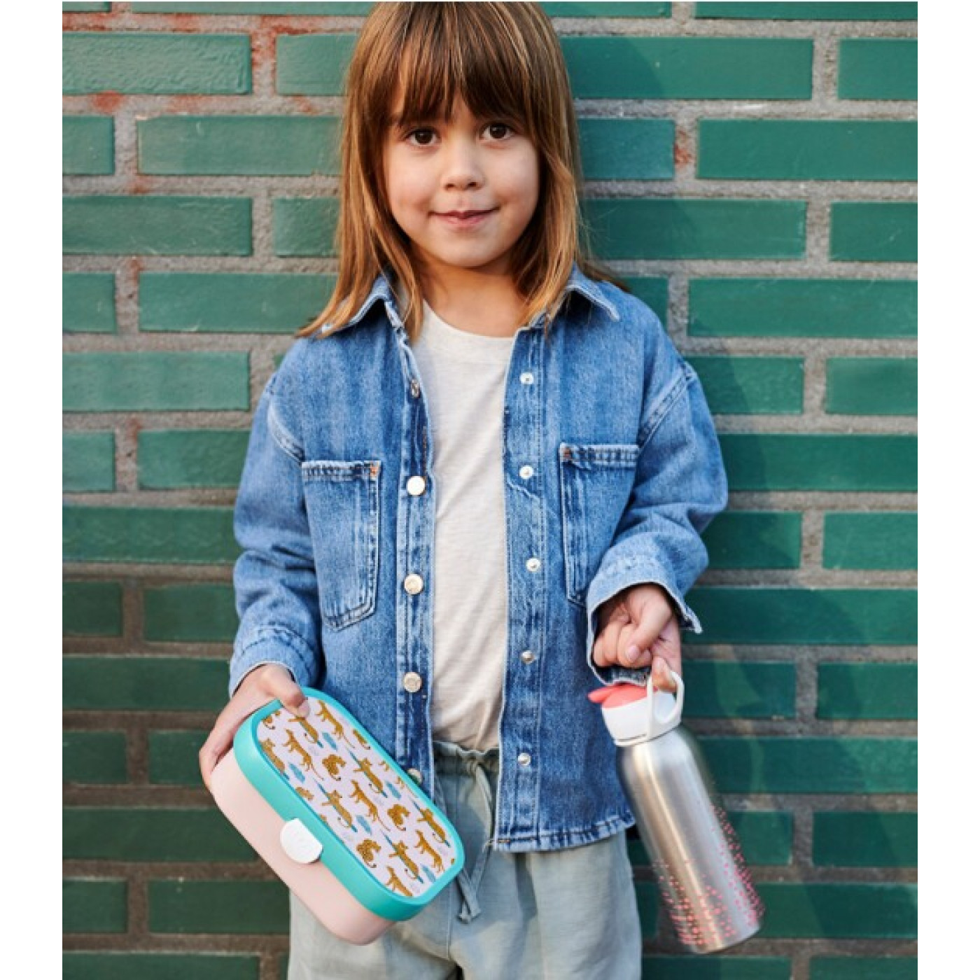 Drinking Bottle Pop-Up Campus 400 Ml - Jungle - 107410065393 - 8720294011125