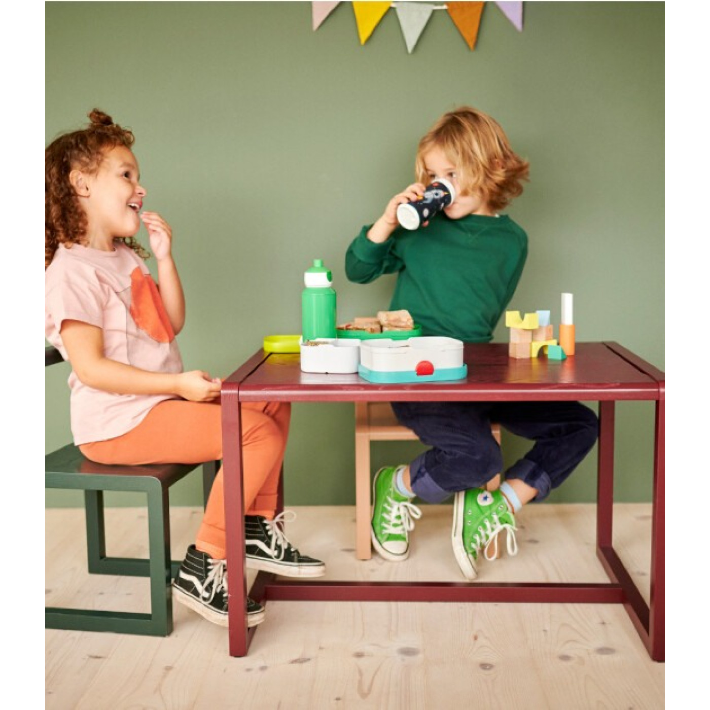 Drinking Bottle Pop-Up Campus 400 Ml - Jungle - 107410065393 - 8720294011125