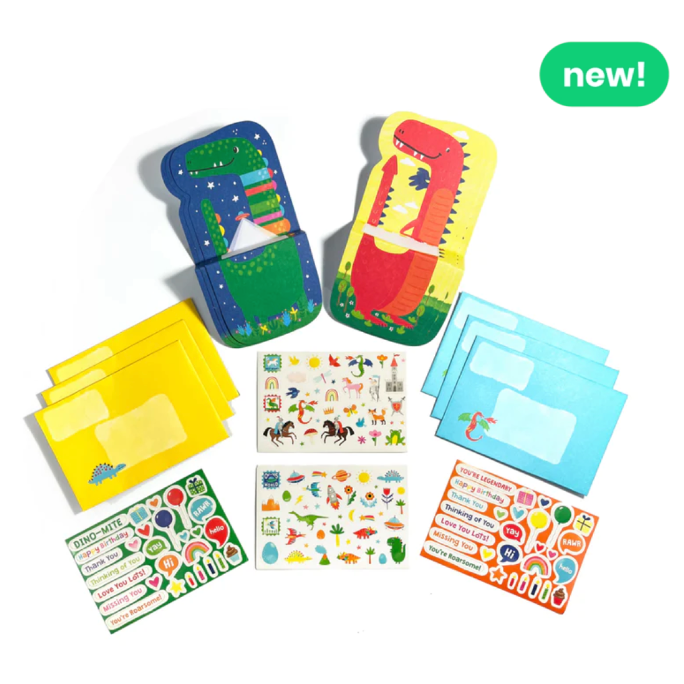 Ooly - Tiny Tadas! Not Kartları Ve Çıkartma Seti - Dinos & Dragons - 118-298 - 810104681339