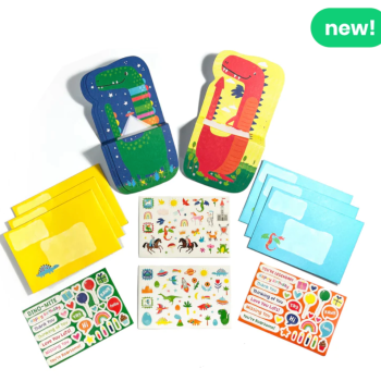 Ooly - Tiny Tadas! Not Kartları Ve Çıkartma Seti - Dinos & Dragons