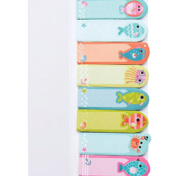 Ooly - Note Pals Yapışkanlı Etiket Seti - Friendly Fish