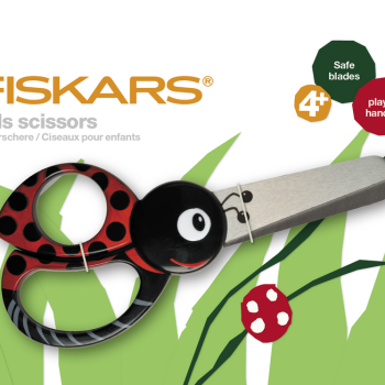 Joyce Toys - Fiskars Çocuk Makası - Uğur Böceği (Sol Ve Sağ El Kullanımı)