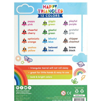 Ooly - Happy Triangles 12’Li Jumbo Mum Boya
