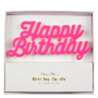 Meri Meri - Pink Happy Birthday Candle - Happy Birthday Pembe Mum