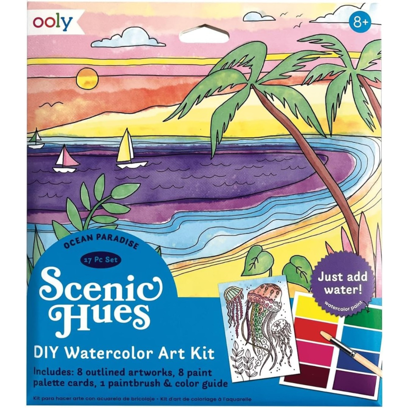 Ooly Scenic Hues Sulu Boya Sanat Seti - Ocean Paradise - 161-103 - 810104680943