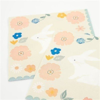 Meri Meri - Easter Napkins - Çiçekli Tavşan Peçeteler - S - 20'Li Meri Meri - Easter Napkins - Çiçekli Tavşan Peçeteler - S - 20'Li