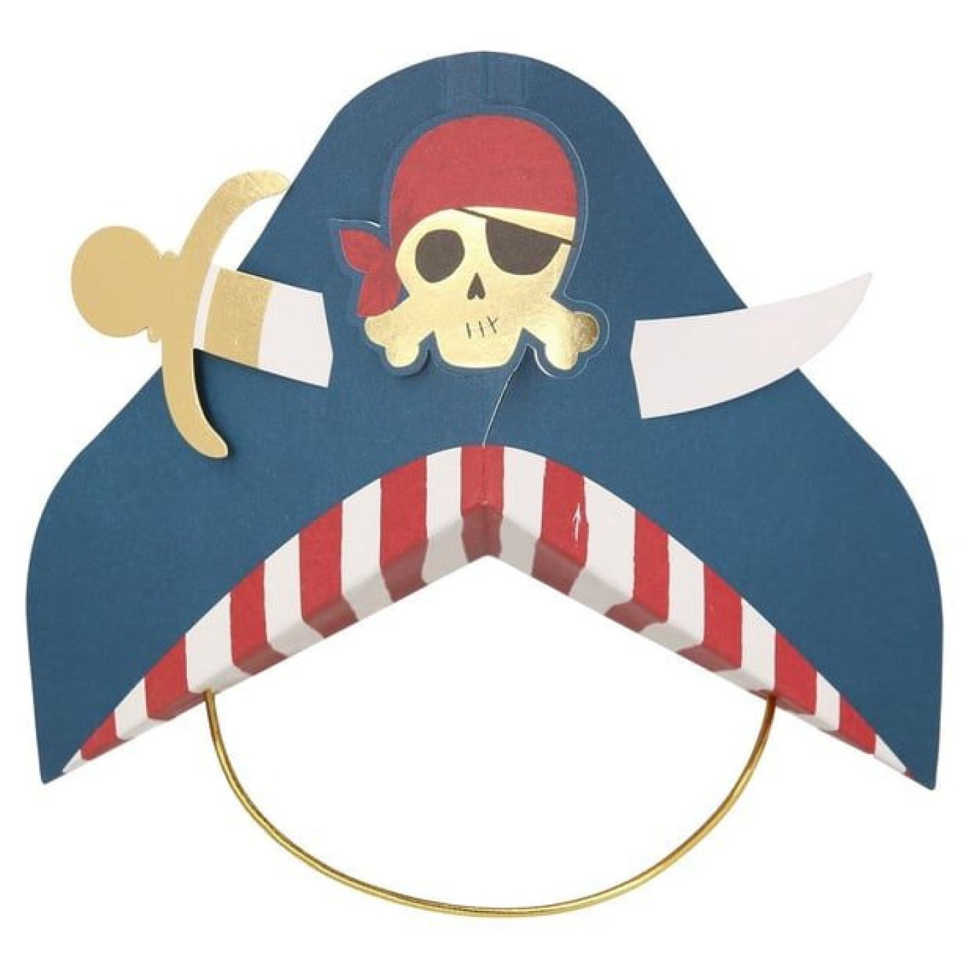 Meri Meri - Blue Pirate Party Hats - Korsan Parti Şapkaları - 8li Meri Meri - Blue Pirate Party Hats - Korsan Parti Şapkaları - 8li