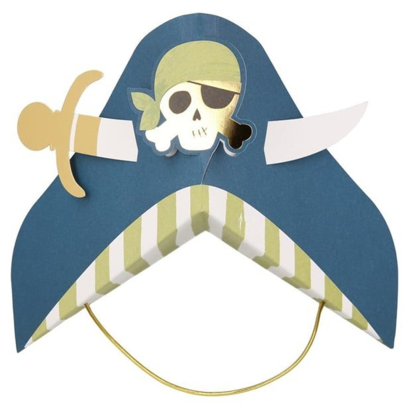 Meri Meri - Blue Pirate Party Hats - Korsan Parti Şapkaları - 8li Meri Meri - Blue Pirate Party Hats - Korsan Parti Şapkaları - 8li