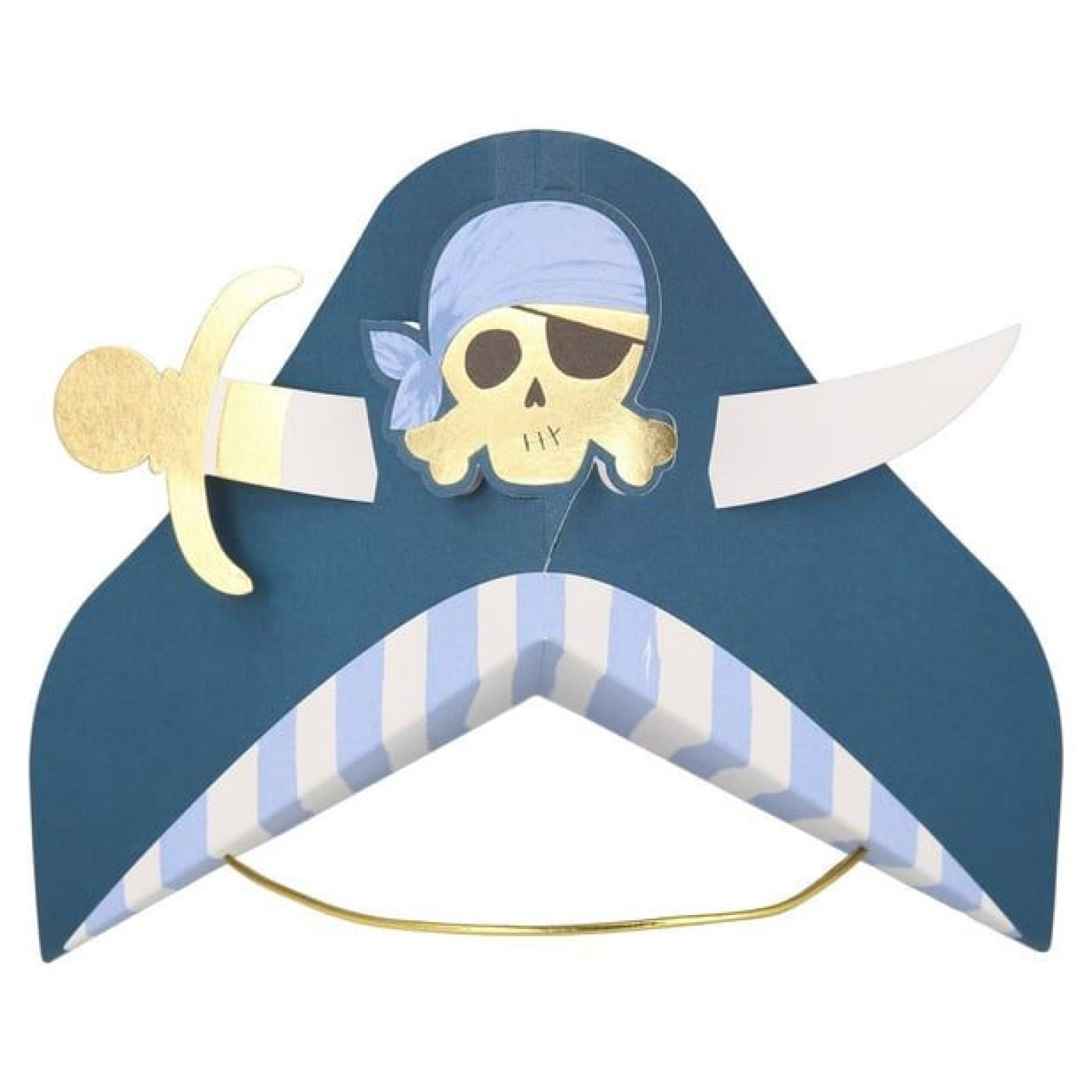 Meri Meri - Blue Pirate Party Hats - Korsan Parti Şapkaları - 8li Meri Meri - Blue Pirate Party Hats - Korsan Parti Şapkaları - 8li