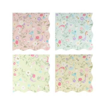 Meri Meri - Ladurée Floral Small Napkins - Ladurée Çiçekli Peçeteler - S - 16'Lı Meri Meri - Ladurée Floral Small Napkins - Ladurée Çiçekli Peçeteler - S - 16'Lı
