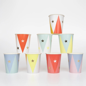 Meri Meri - Circus Cups - Sirk Bardaklar (X8) Meri Meri - Circus Cups - Sirk Bardaklar (X8)