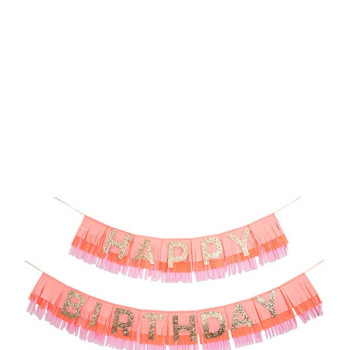 Meri Meri - Pembe Happy Birthday Asılan Süs Meri Meri - Pembe Happy Birthday Asılan Süs