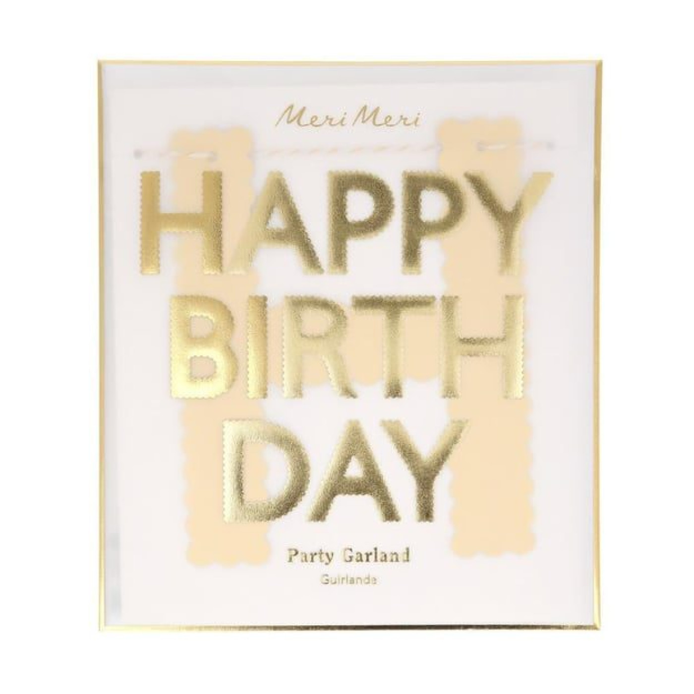 Meri Meri - Altın Varaklı Happy Birthday Asılan Süs - 636997302317 Meri Meri - Altın Varaklı Happy Birthday Asılan Süs - 287979 - 636997302317