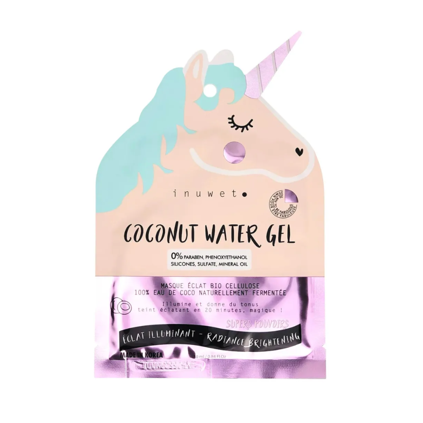 Inuwet Unicorn Arındırıcı Bioselüloz Yüz Maskesi - 3662232004149 - 3662232004149
