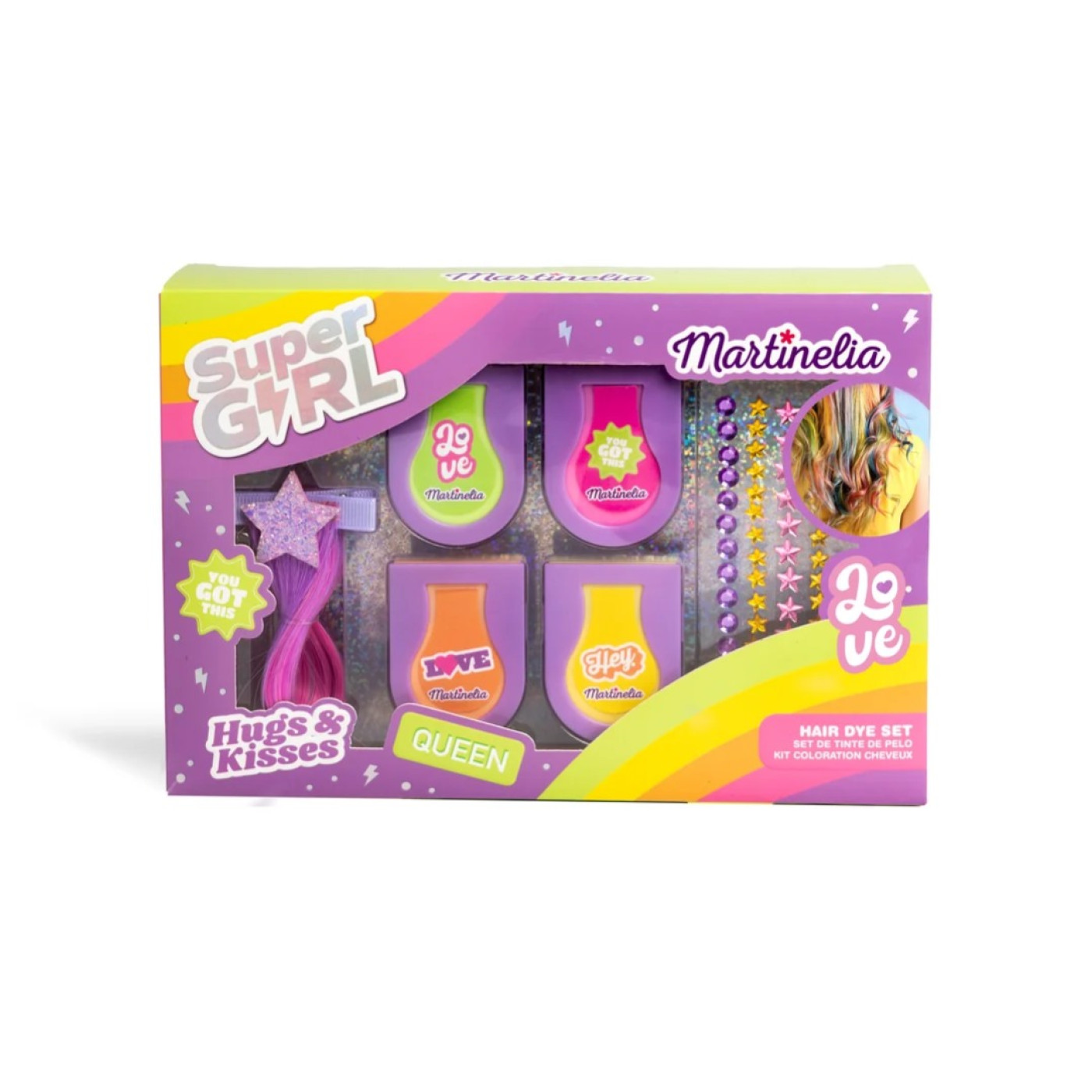 Martinelia Super Girl Kız Çocuk Saç Tebeşiri ve Saç Tasarım Seti - 44061 - 8436616350109