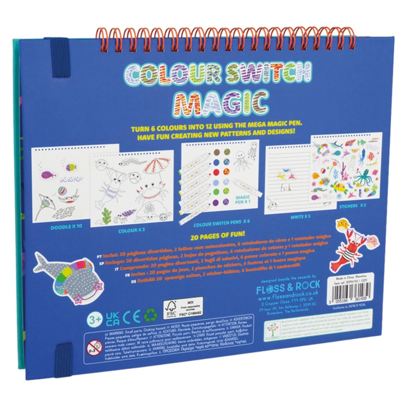 Floss & Rock - Renk Değiştiren Sihirli Aktivite Kitabı / Ocean - 5055166361439 - 5055166361439