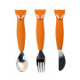 Trixie Mr.Fox - Silikon Çatal Kaşık ve Bıçak Seti