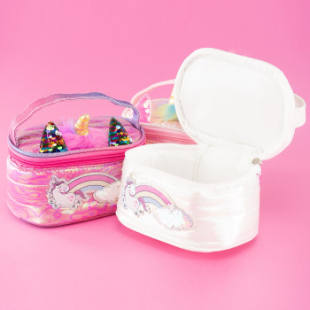 Girabrilla - Puffer Unicorn Makyaj Çantası Açık Pembe Girabrilla - Puffer Unicorn Makyaj Çantası Açık Pembe