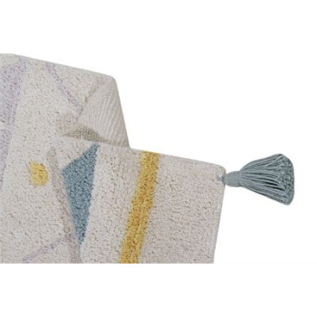 Lorena Canals Halı - Azteca Natural-Vintage Blue Large Lorena Canals Halı - Azteca Natural-Vintage Blue Large