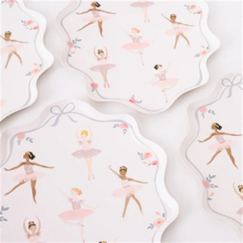 Meri Meri - Ballerina Plates - Balerin Tabaklar - 8'Li Meri Meri - Ballerina Plates - Balerin Tabaklar - 8'Li