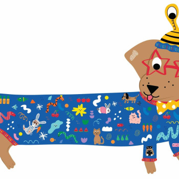 Floss & Rock - 20 Parça "Köpek" Şekilli Yap-Boz / Pets    