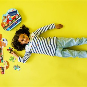 Floss & Rock - 40 Parça “İnsaat Arabası” Şekilli Yap-Boz / Construction    