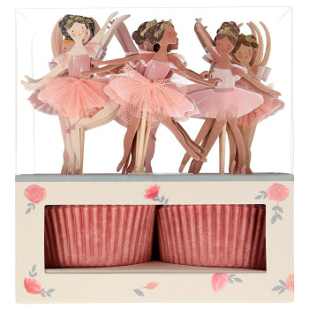 Meri Meri - Ballerina Cupcake Kit - Balerin Cupcake Seti - 24'Lü Meri Meri - Ballerina Cupcake Kit - Balerin Cupcake Seti - 24'Lü