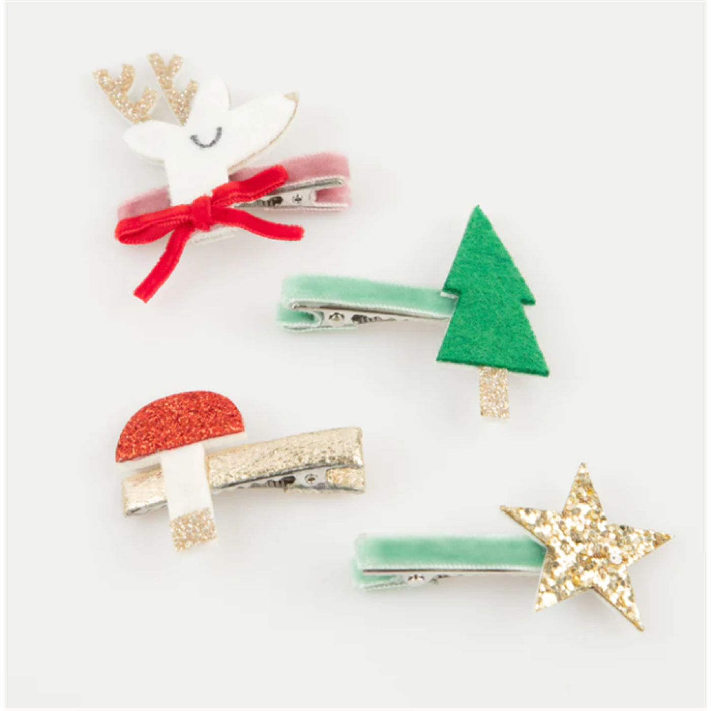 Meri Meri - Christmas Icon Hair Clips Yeni yıl motifli tokalar 8li Meri Meri - Christmas Icon Hair Clips Yeni yıl motifli tokalar 8li