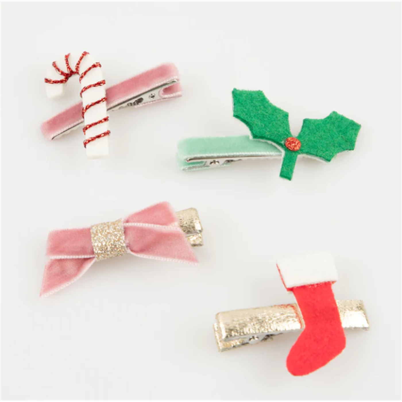 Meri Meri - Christmas Icon Hair Clips Yeni yıl motifli tokalar 8li Meri Meri - Christmas Icon Hair Clips Yeni yıl motifli tokalar 8li