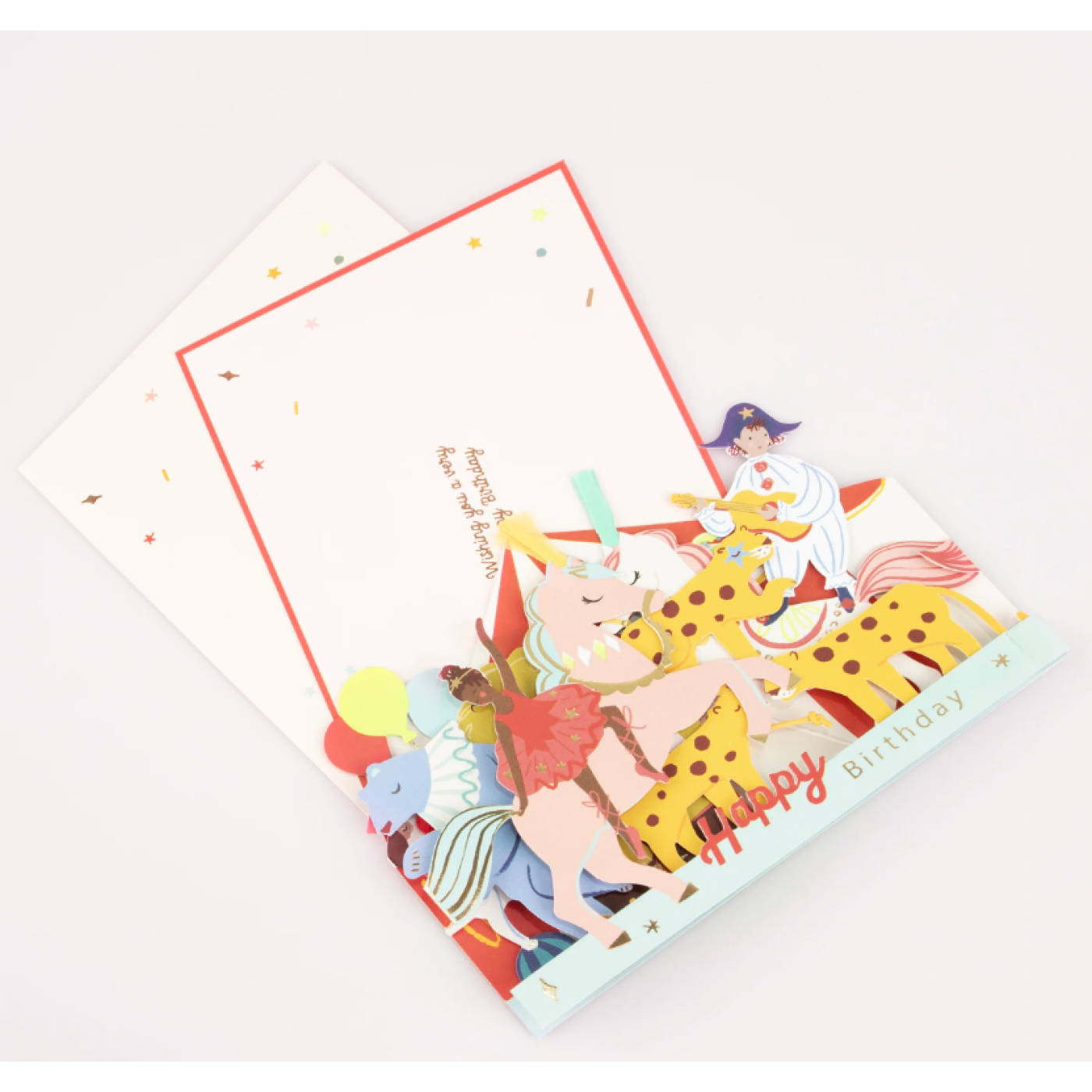 Meri Meri - Circus Concertina Card - Sirk Tebrik Kartı - 636997289885 - 636997289885
