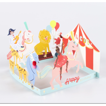Meri Meri - Circus Concertina Card - Sirk Tebrik Kartı Meri Meri - Circus Concertina Card - Sirk Tebrik Kartı