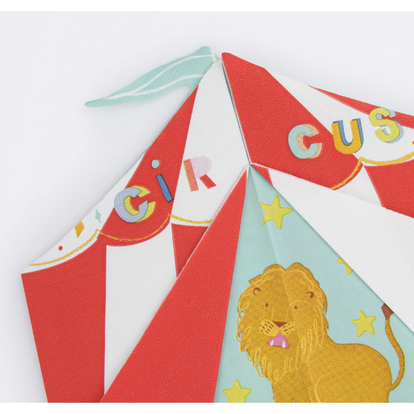 Meri Meri - Circus Shaped Big Top Napkins - Şekilli Sirk Peçete (16Lı) - 636997289373 - 636997289373