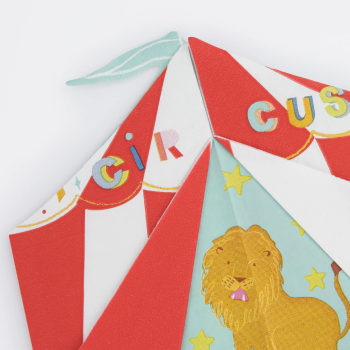 Meri Meri - Circus Shaped Big Top Napkins - Şekilli Sirk Peçete (16'Lı) Meri Meri - Circus Shaped Big Top Napkins - Şekilli Sirk Peçete (16'Lı)