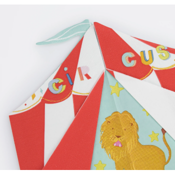 Meri Meri - Circus Shaped Big Top Napkins - Şekilli Sirk Peçete (16'Lı) Meri Meri - Circus Shaped Big Top Napkins - Şekilli Sirk Peçete (16'Lı)