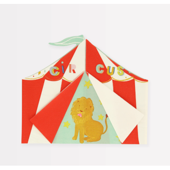 Meri Meri - Circus Shaped Big Top Napkins - Şekilli Sirk Peçete (16'Lı) Meri Meri - Circus Shaped Big Top Napkins - Şekilli Sirk Peçete (16'Lı)