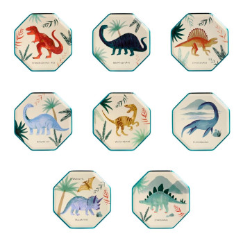 Meri Meri - Dinosaur Plates - Dinozor Tabak Meri Meri - Dinosaur Plates - Dinozor Tabak