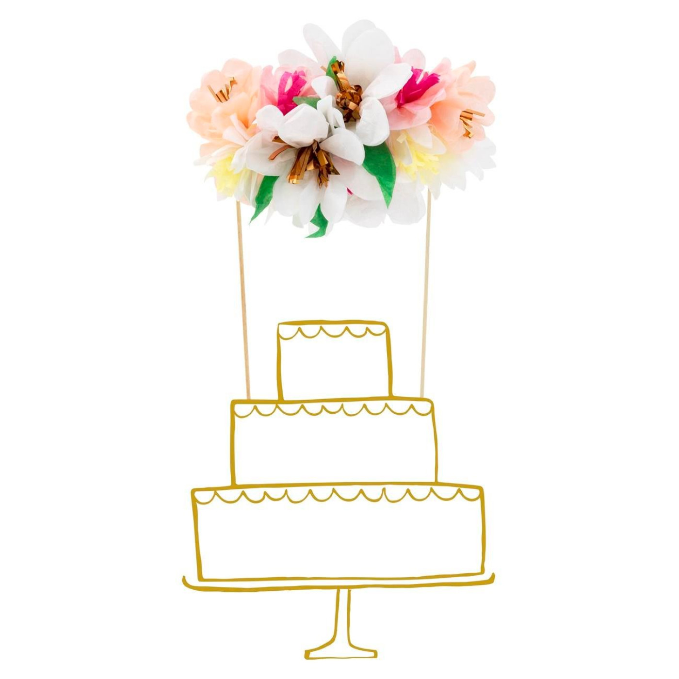 Meri Meri - Flower Bouquet Cake Topper - Çiçek Buketi Pasta Süsü - 636997260822 Meri Meri - Flower Bouquet Cake Topper - Çiçek Buketi Pasta Süsü - ST00129 - 636997260822