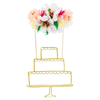 Meri Meri - Flower Bouquet Cake Topper - Çiçek Buketi Pasta Süsü