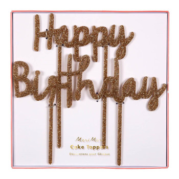 Meri Meri - Happy Birthday Acrylic Toppers - Happy Birthday Akrilik Pasta Süsü Meri Meri - Happy Birthday Acrylic Toppers - Happy Birthday Akrilik Pasta Süsü