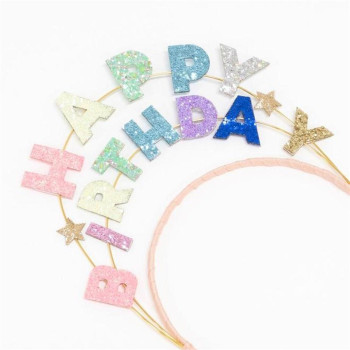 Meri Meri - Happy Birthday Glitter Headband - Simli Happy Birthday Taç Meri Meri - Happy Birthday Glitter Headband - Simli Happy Birthday Taç