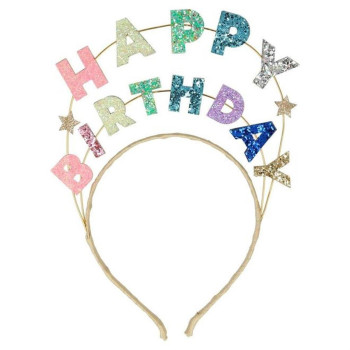 Meri Meri - Happy Birthday Glitter Headband - Simli Happy Birthday Taç Meri Meri - Happy Birthday Glitter Headband - Simli Happy Birthday Taç