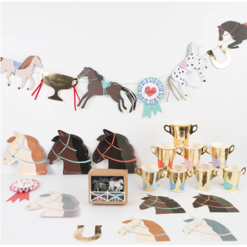 Meri Meri - Horse Plates - At Tabaklar (X8) Meri Meri - Horse Plates - At Tabaklar (X8)