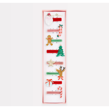 Meri Meri - Jolly Christmas Saç Tokaları - 8 Adet Meri Meri - Jolly Christmas Saç Tokaları - 8 Adet