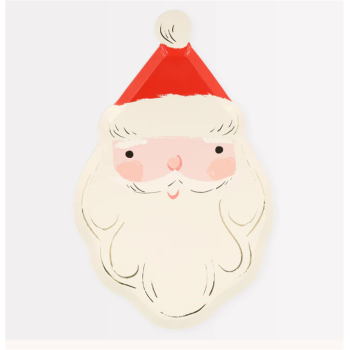 Meri Meri - Jolly Christmas Santa Plates - Noel Baba Tabaklar (8'Li) Meri Meri - Jolly Christmas Santa Plates - Noel Baba Tabaklar (8'Li)