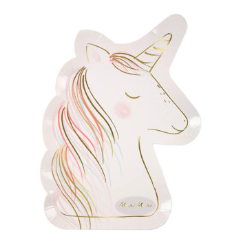Meri Meri - Magical Unicorn Plates - Unicorn Tabak - L Meri Meri - Magical Unicorn Plates - Unicorn Tabak - L