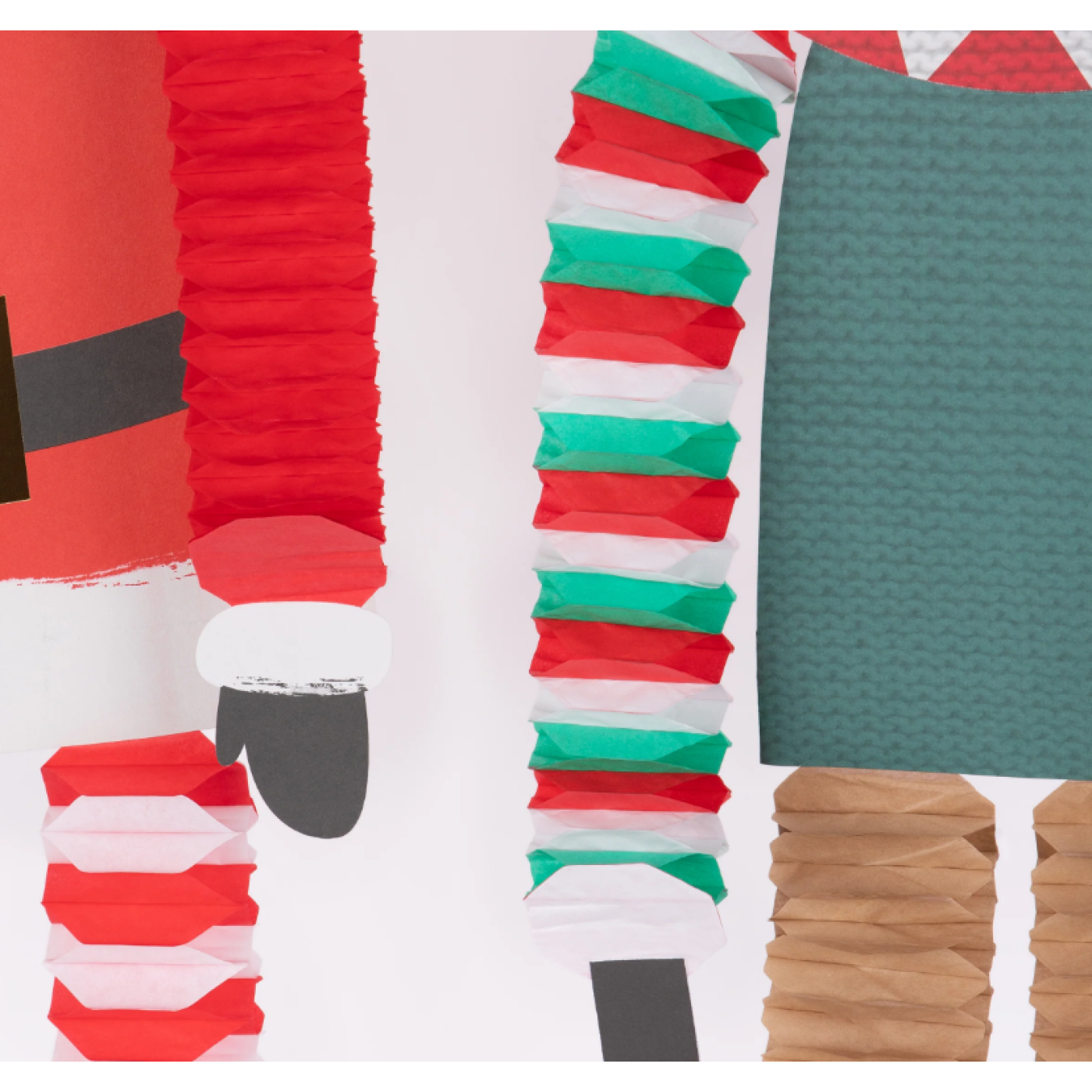 Meri Meri - Noel Baba ve Ren Geyiği Asılan Süsler - 4 Adet - 636997293769 - 636997293769