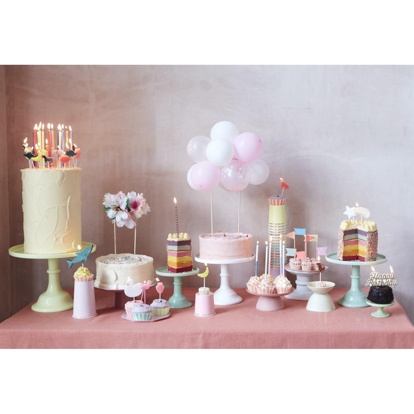 Meri Meri - Pembe Balonlar Pasta Süsü - 636997260457 Meri Meri - Pembe Balonlar Pasta Süsü - ST00153 - 636997260457