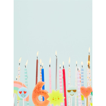 Meri Meri - Pink Glitter Candles - Pembe Simli Mumlar Meri Meri - Pink Glitter Candles - Pembe Simli Mumlar