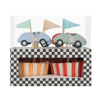 Meri Meri - Race Car Cupcake Kit - Yarış Arabası Cupcake Kit -24'Lü Meri Meri - Race Car Cupcake Kit - Yarış Arabası Cupcake Kit -24'Lü