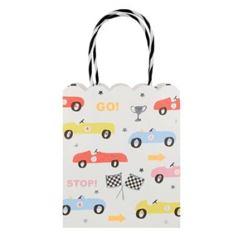 Meri Meri - Race Car Party Bags - Yarış Arabaları Parti Çantaları - 8'Li Meri Meri - Race Car Party Bags - Yarış Arabaları Parti Çantaları - 8'Li